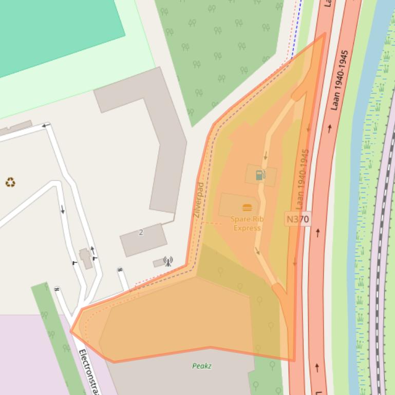 Kaart van postcodegebied 9743AZ.