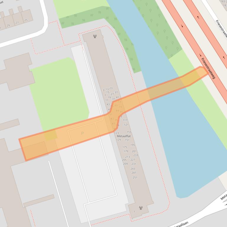 Kaart van postcodegebied 9743BP.