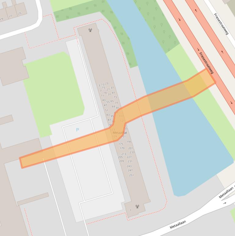 Kaart van postcodegebied 9743BR.
