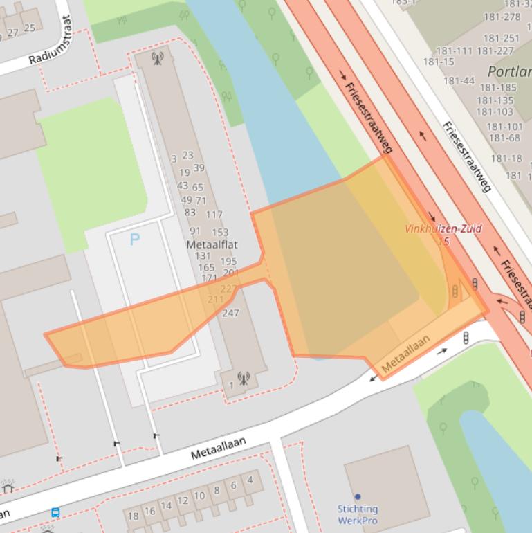 Kaart van postcodegebied 9743BT.