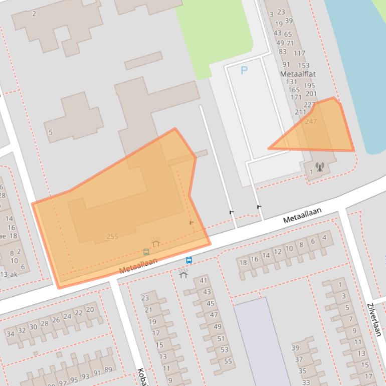 Kaart van postcodegebied 9743BV.