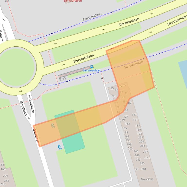 Kaart van postcodegebied 9743CB.