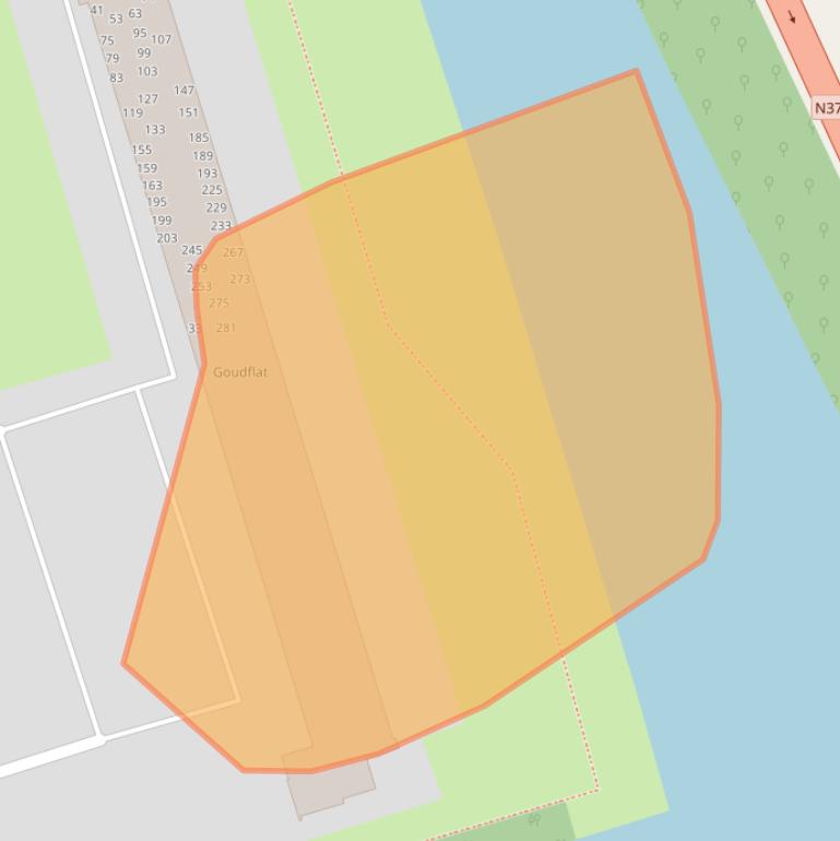 Kaart van postcodegebied 9743CG.