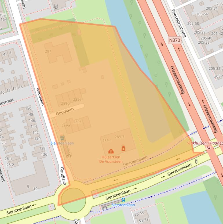 Kaart van postcodegebied 9743CH.