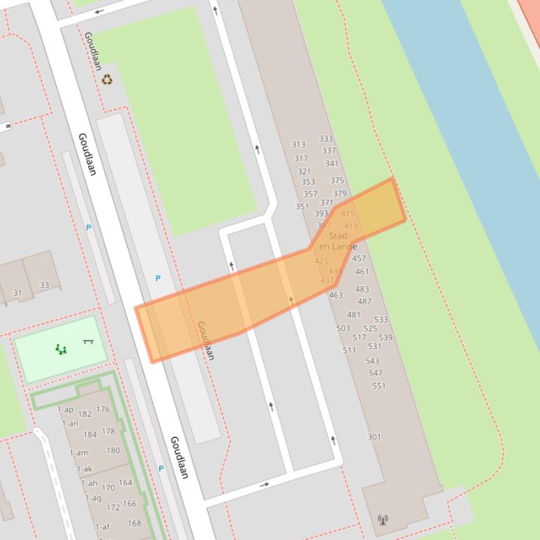 Kaart van postcodegebied 9743CL.