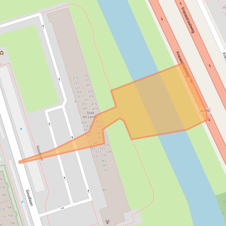 Kaart van postcodegebied 9743CM.