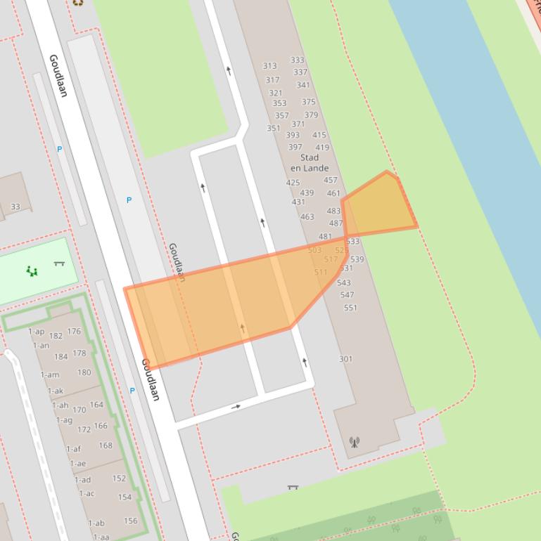 Kaart van postcodegebied 9743CN.