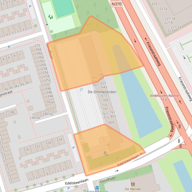 Kaart van postcodegebied 9743CR.