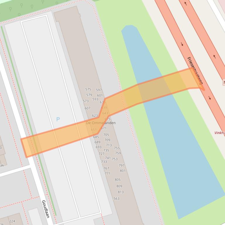 Kaart van postcodegebied 9743CT.