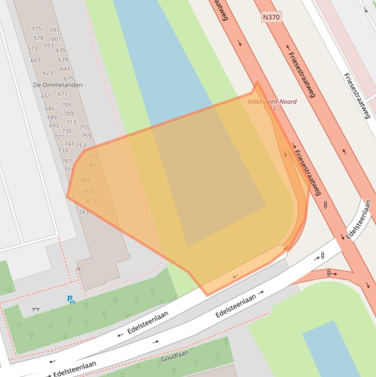 Kaart van postcodegebied 9743CZ.