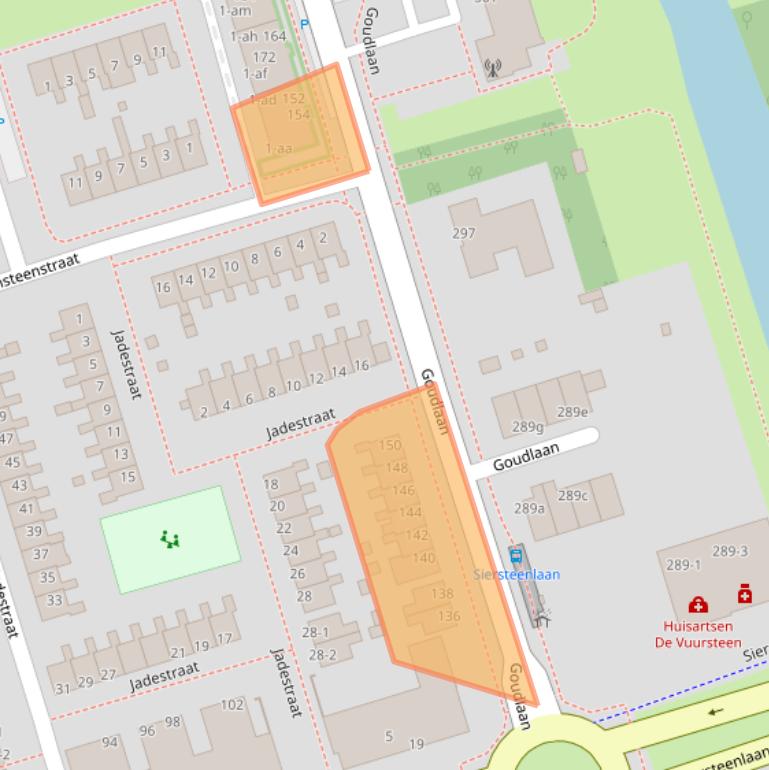 Kaart van postcodegebied 9743EC.