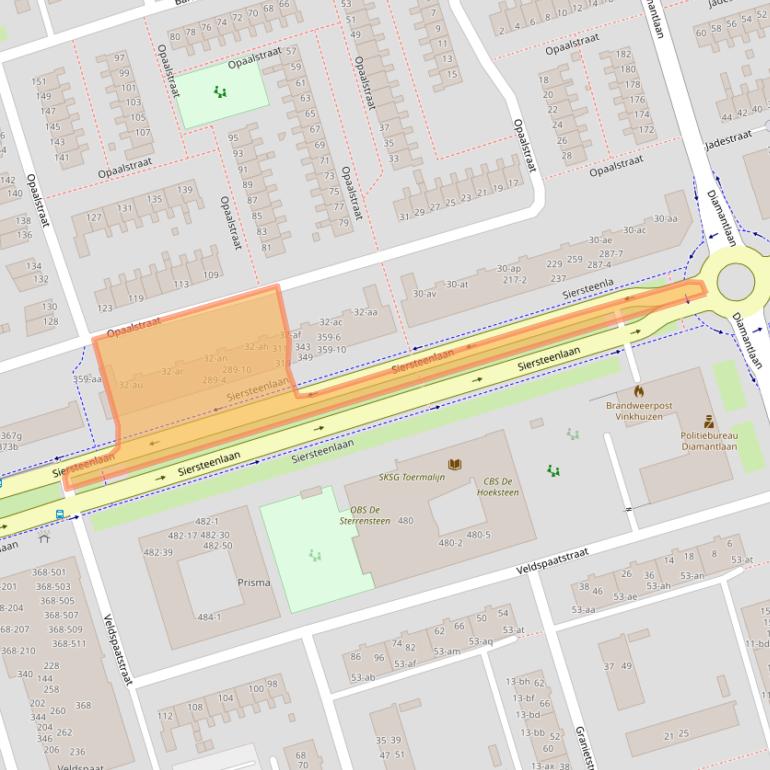 Kaart van postcodegebied 9743EP.