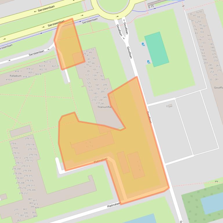 Kaart van postcodegebied 9743GA.