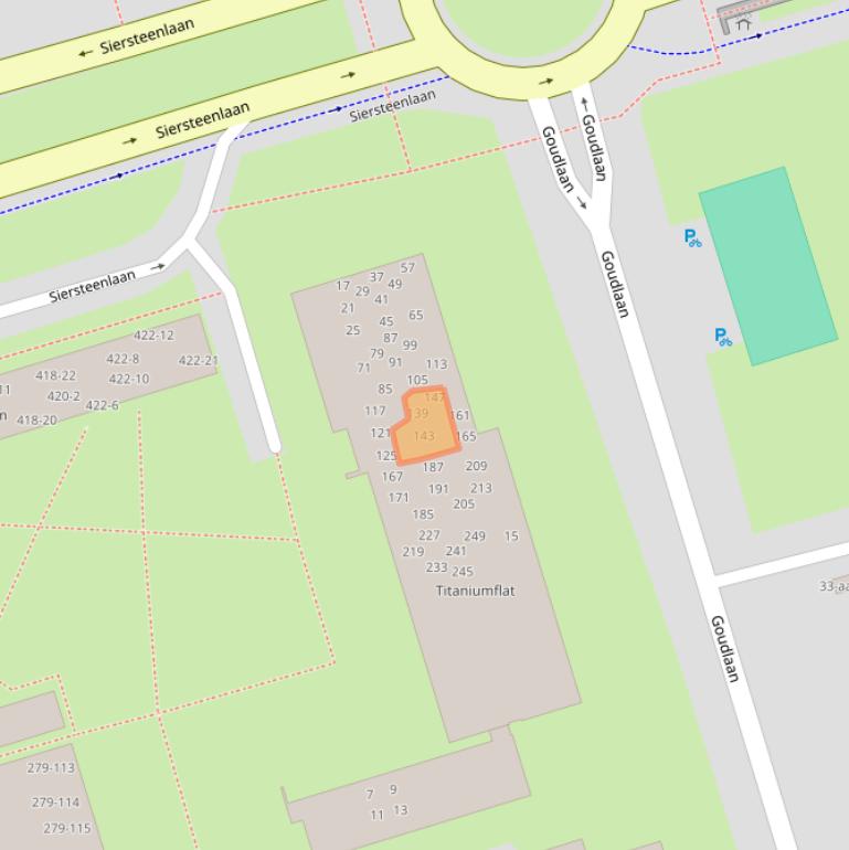 Kaart van postcodegebied 9743GG.