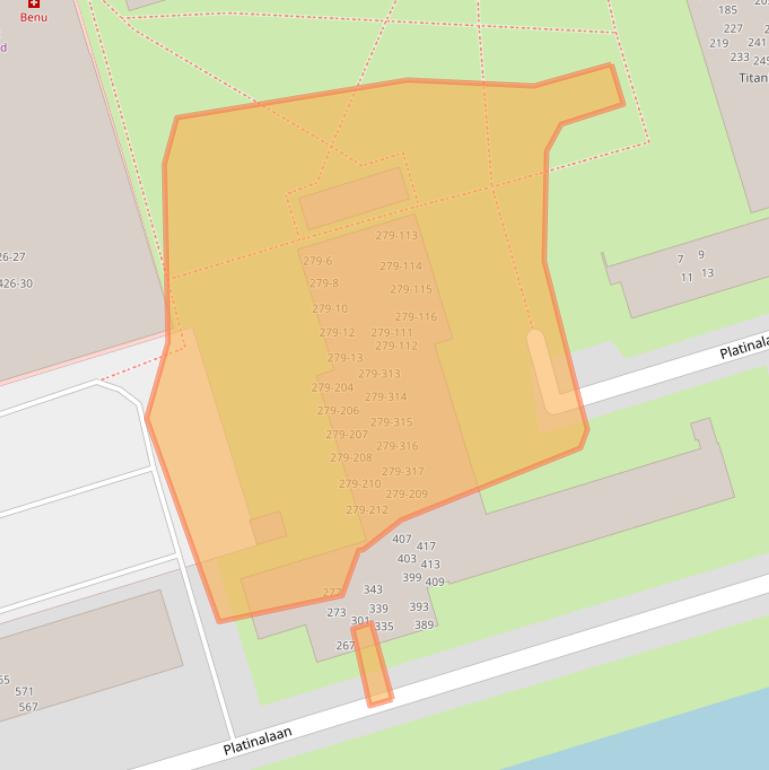 Kaart van postcodegebied 9743GN.