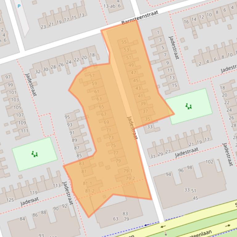 Kaart van postcodegebied 9743HB.