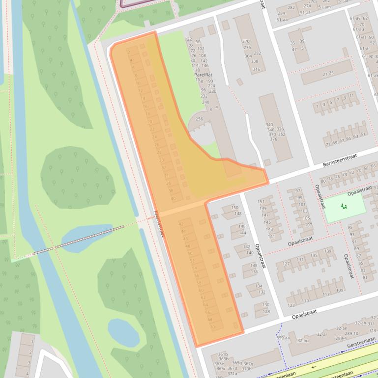 Kaart van postcodegebied 9743HJ.