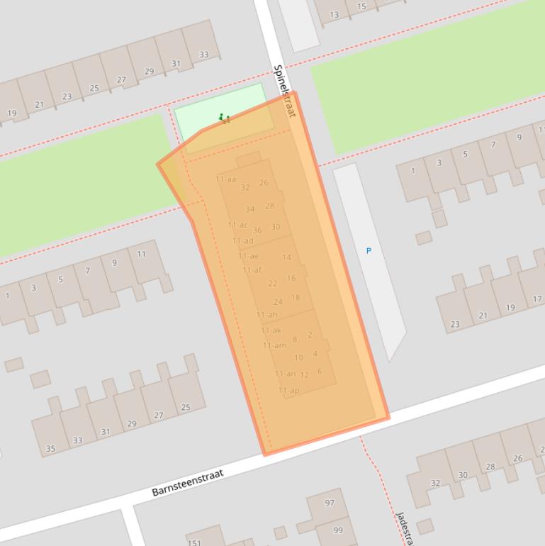 Kaart van postcodegebied 9743HT.