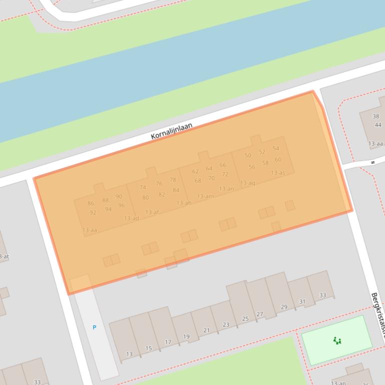 Kaart van postcodegebied 9743JM.