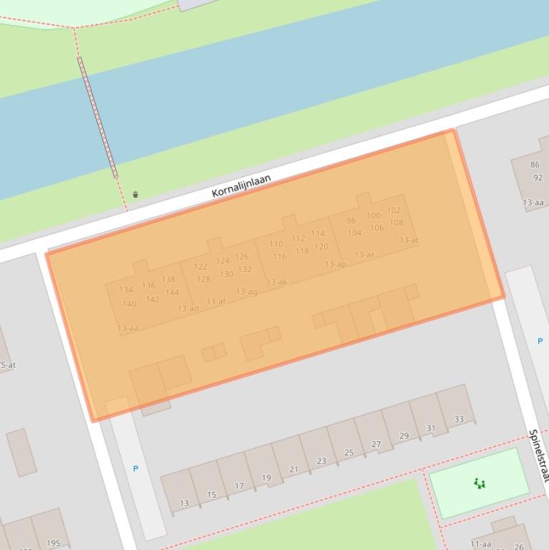 Kaart van postcodegebied 9743JN.