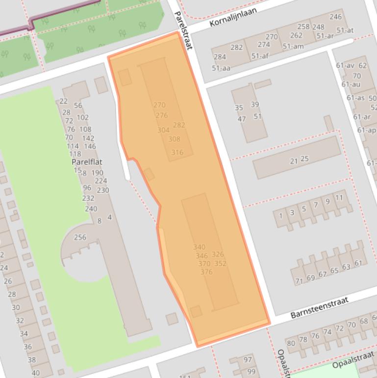Kaart van postcodegebied 9743JZ.