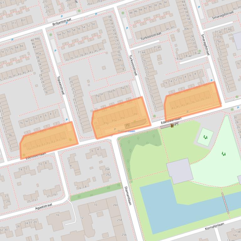 Kaart van postcodegebied 9743KL.