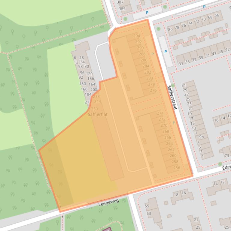 Kaart van postcodegebied 9743LP.