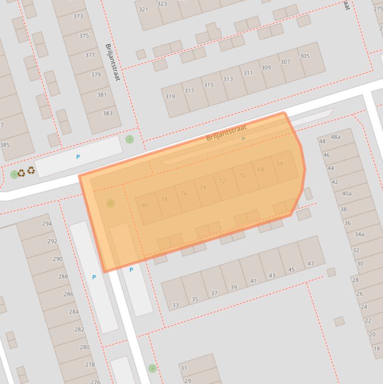 Kaart van postcodegebied 9743NT.
