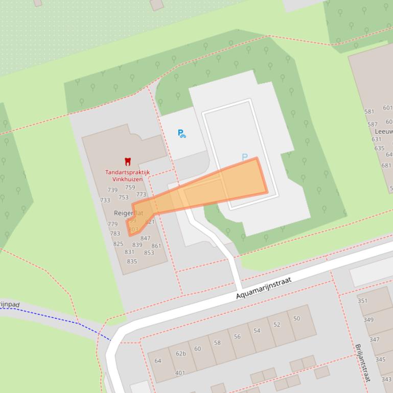 Kaart van postcodegebied 9743PW.