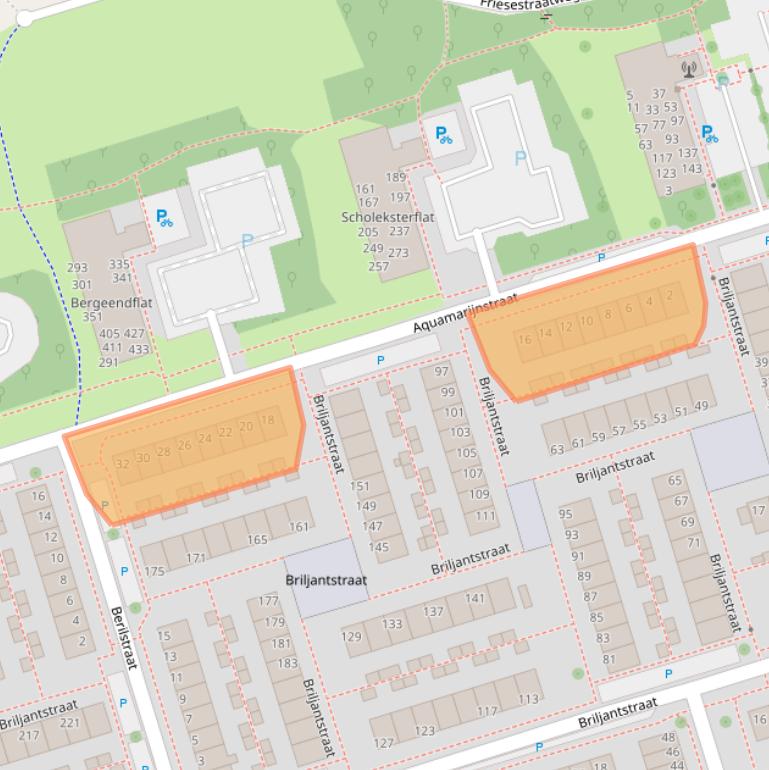 Kaart van postcodegebied 9743RA.