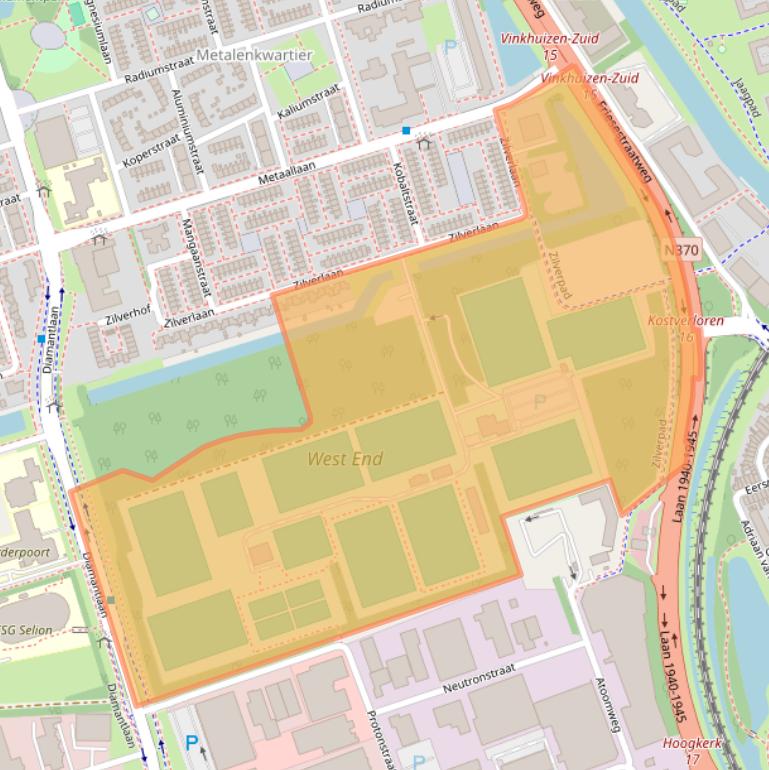 Kaart van postcodegebied 9743RK.