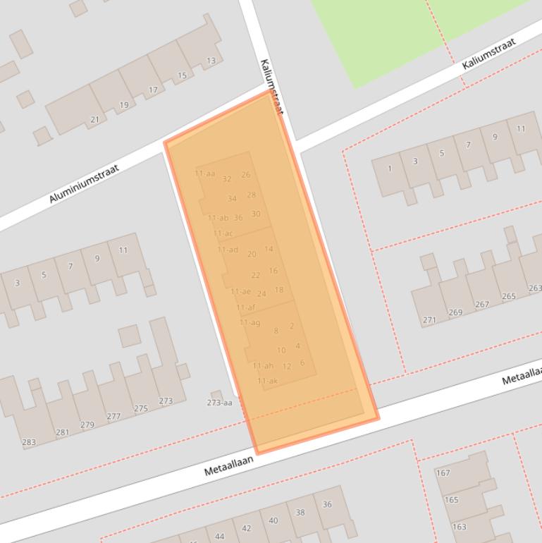 Kaart van postcodegebied 9743RT.