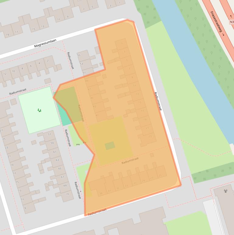 Kaart van postcodegebied 9743SH.