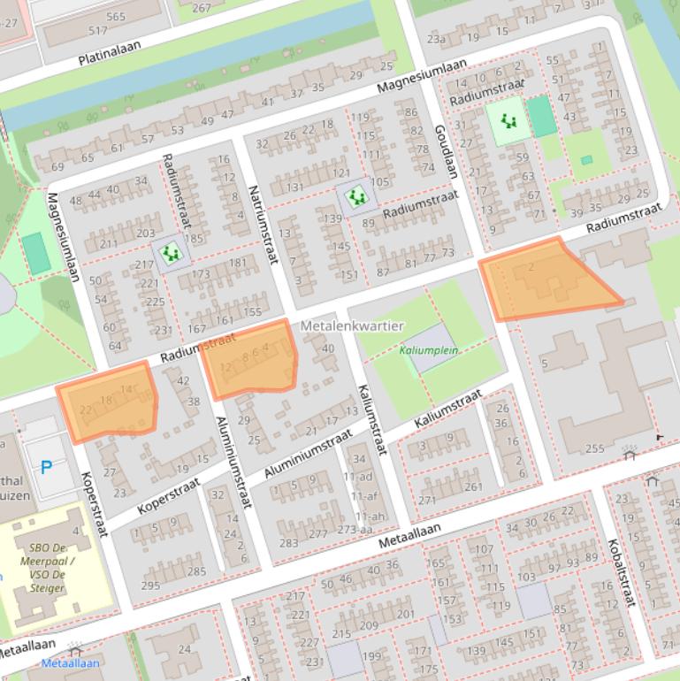 Kaart van postcodegebied 9743SP.