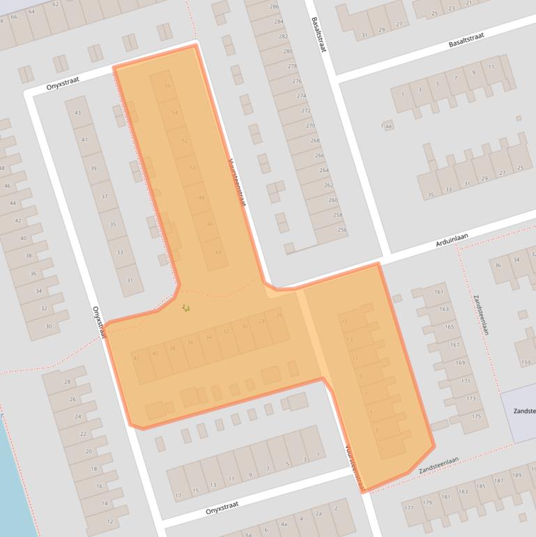 Kaart van postcodegebied 9743SW.