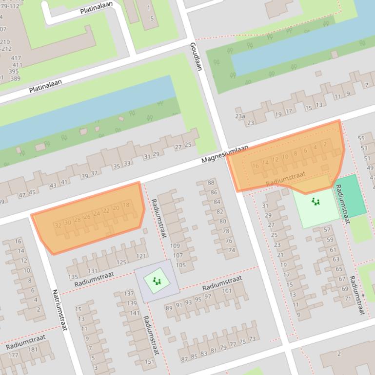 Kaart van postcodegebied 9743TC.