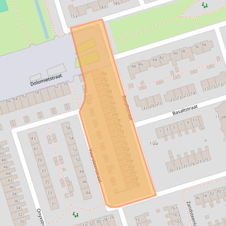 Kaart van postcodegebied 9743TZ.