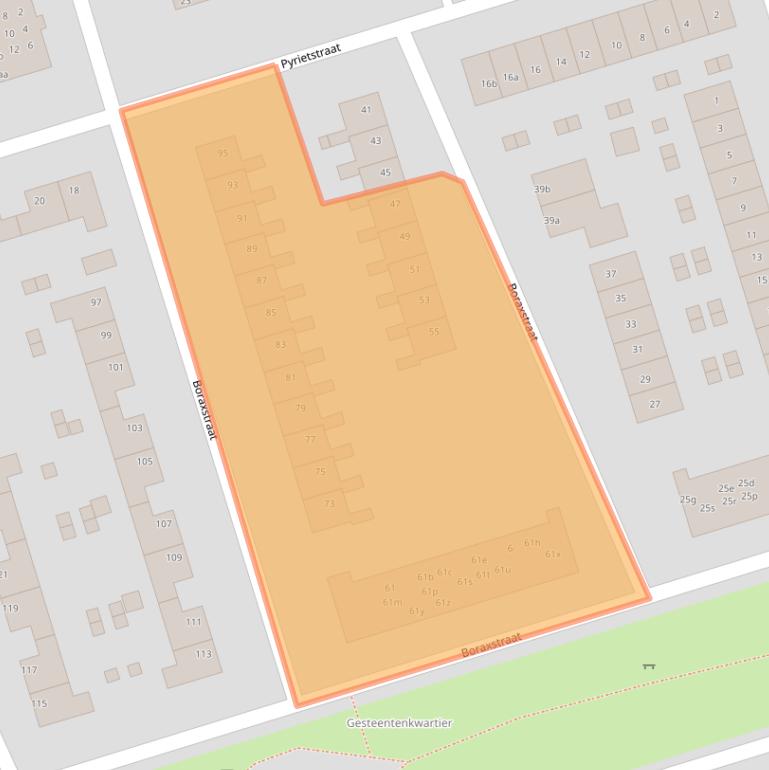 Kaart van postcodegebied 9743VL.