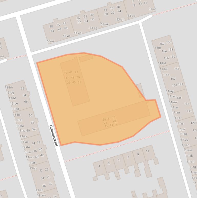Kaart van postcodegebied 9743VW.
