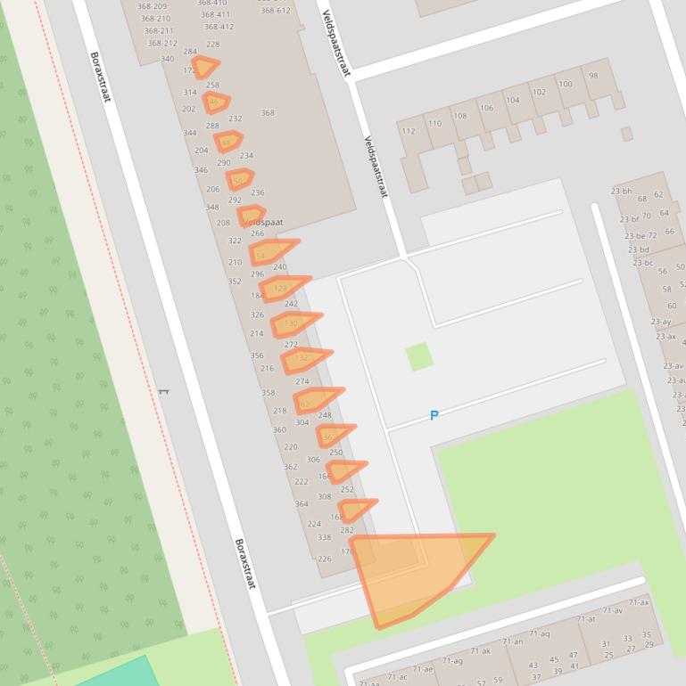 Kaart van postcodegebied 9743XN.