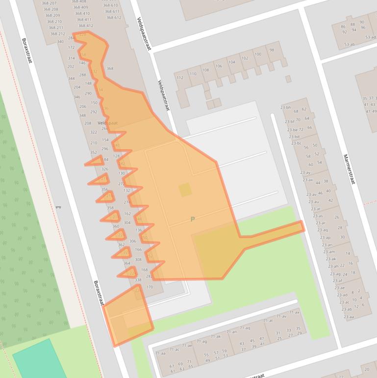 Kaart van postcodegebied 9743XR.