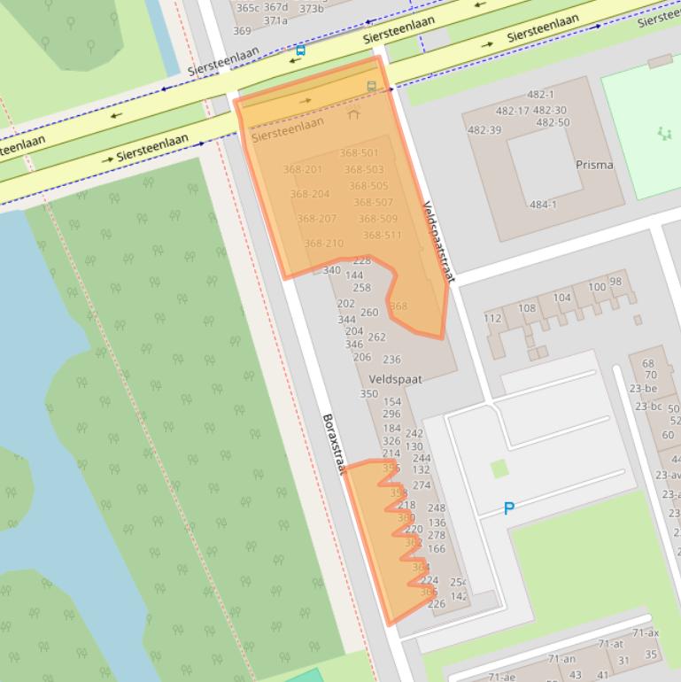 Kaart van postcodegebied 9743XV.