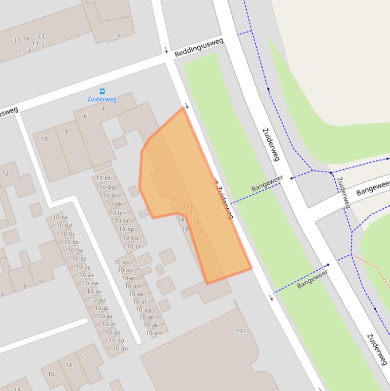 Kaart van postcodegebied 9744AC.