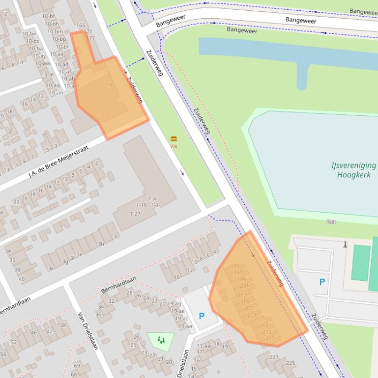 Kaart van postcodegebied 9744AD.