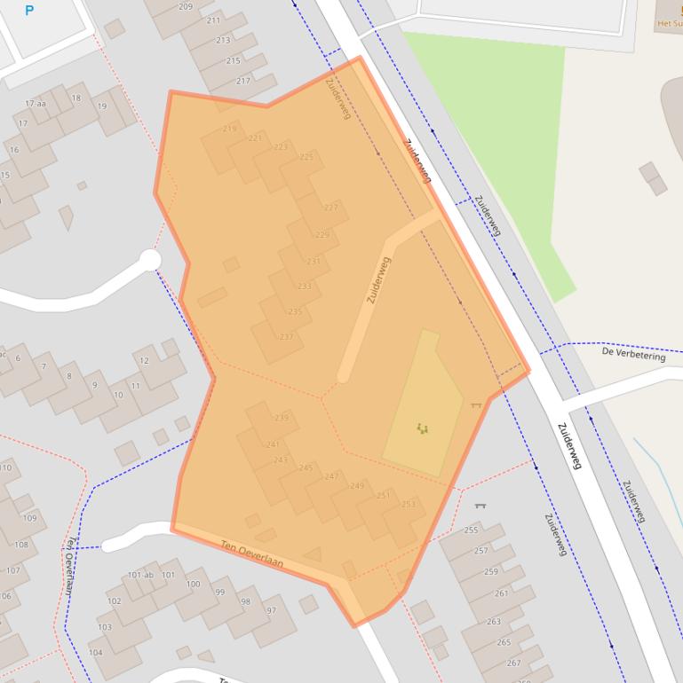 Kaart van postcodegebied 9744AE.