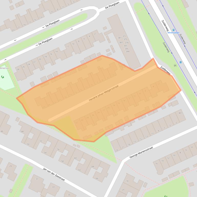 Kaart van postcodegebied 9744AK.