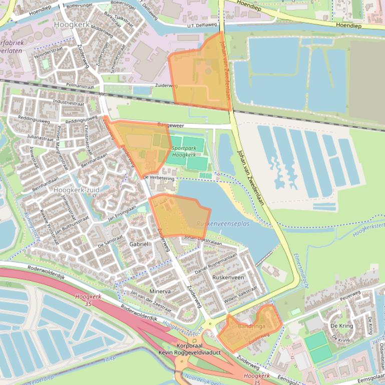 Kaart van postcodegebied 9744AP.