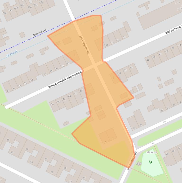 Kaart van postcodegebied 9744AX.