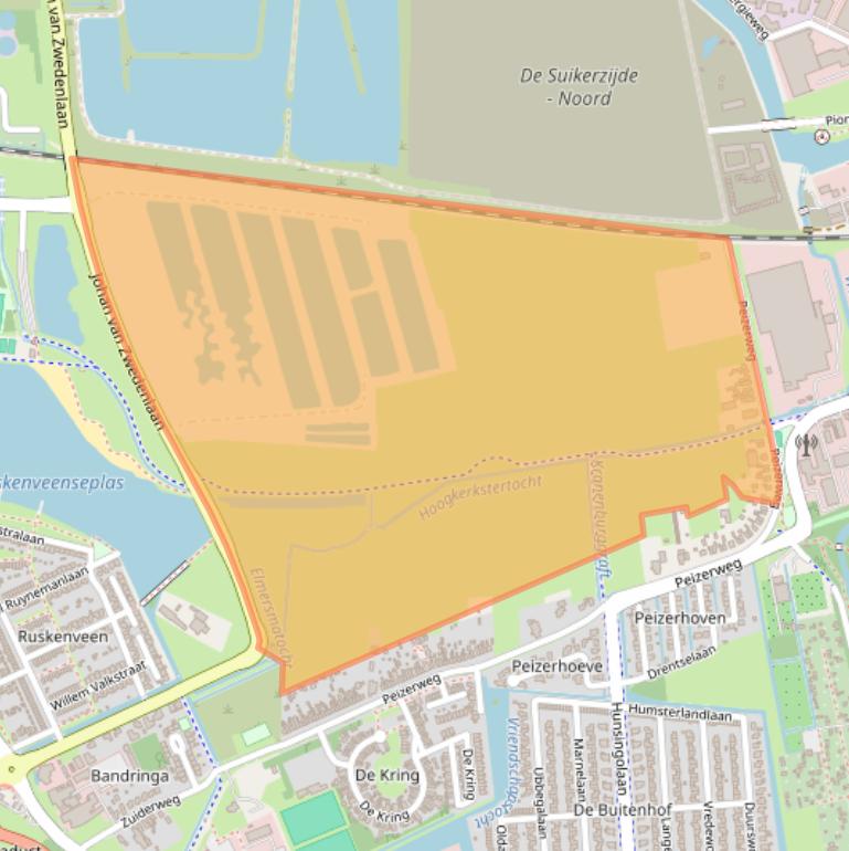 Kaart van postcodegebied 9744BG.