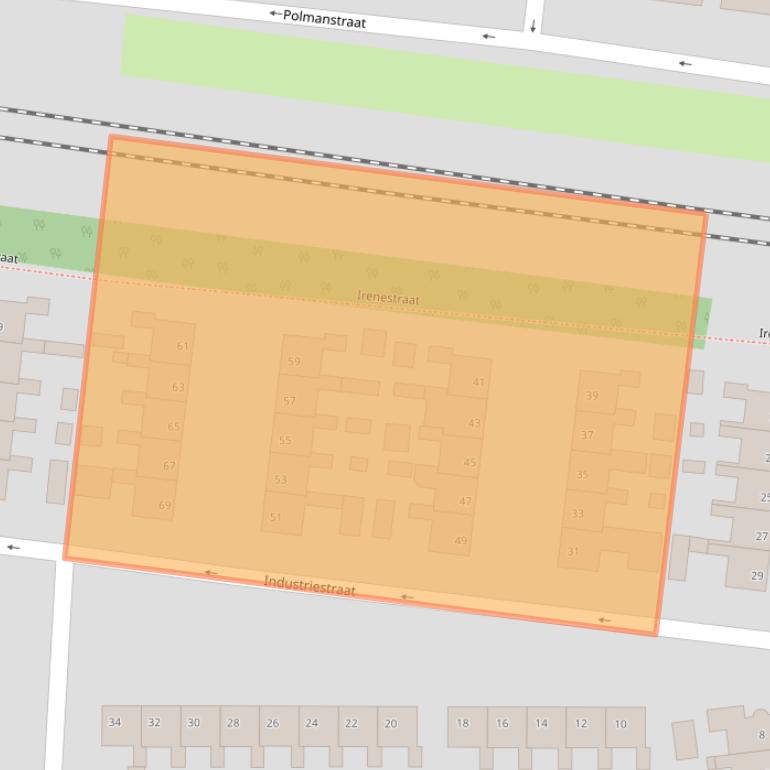 Kaart van postcodegebied 9744BP.